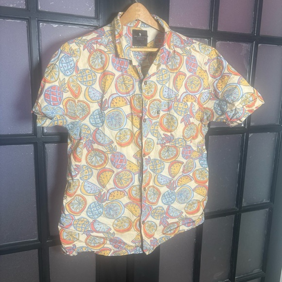 Junk Food Clothing Other - Junk Food Clothing LA Citrus Print Button Up Shirt Men’s Large Tropical Summer